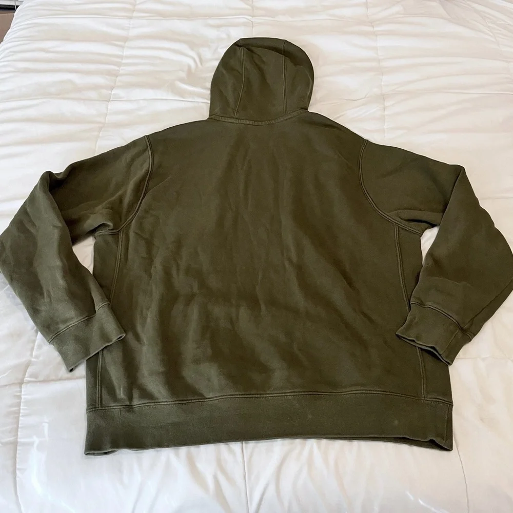 Nike Mens Army Green Fleece Hooded Pullover Sweatshirt size L